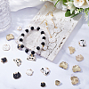 SUNNYCLUE 54Pcs 9 Styles Rack Plating Alloy Enamel Pendants ENAM-SC0004-35-4