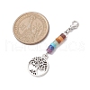 Alloy Tree of Life Pendant Decorations HJEW-JM02062-05-3