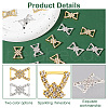 WADORN 16Pcs 2 Colors Alloy Rhinestone Buckle JEWB-WR0001-04-4