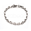 Tarnish Resistant 304 Stainless Steel Box Chain Bracelets BJEW-M165-01P-1