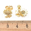 Brass Micro Pave Clear Cubic Zirconia Stud Earrings EJEW-D305-09G-4