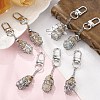 Chakra Natural Gemstone Chips inside Glass Wishing Bottle Pendant Decoration HJEW-JM03138-02-1
