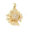 Brass Micro Pave Cubic Zirconia Pendants KK-D357-18G-1
