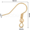 Brass Earring Hooks KK-BC0005-08G-3