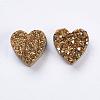 Electroplate Natural Druzy Agate Beads G-E400-03-B04-1