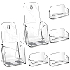 Globleland 2Pcs 1 Layer Transparent Acrylic Wall Mounted Brochure Stand Rack AJEW-GL0001-74-1