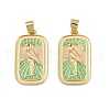 Brass Enamel Pendants KK-L190-011G-2