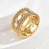 Brass Pave Cubic Zirconia Finger Rings for Women FR1588-7-2