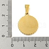 Ion Plating(IP) 304 Stainless Steel Enamel Pendants STAS-R231-19L-G-3