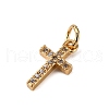 Brass Micro Pave Clear Cubic Zirconia Charms KK-WH0035-77-3