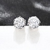 Cubic Zirconia Ear Studs X-STAS-E051-3D-4