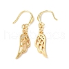 Clear Cubic Zironia Wing Dangle Earrings EJEW-B017-21G-2