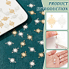 BENECREAT 60Pcs 2 Colors Brass Connector Charms KK-BC0013-88-4