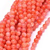 Natural Dyed White Jade Beads Strands G-F601-A-2