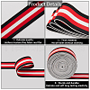 Gorgecraft 4.7 Yards Flat Nylon Striped Elastic Band OCOR-GF0003-84A-6