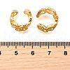 Brass Micro Pave Clear Cubic Zirconia Cuff Earrings EJEW-F370-31G-4
