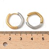 304 Stainless Steel Two Tone Hoop Earrings EJEW-P313-01B-G-5