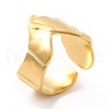 Ion Plating(IP) 304 Stainless Steel Chevron Arrow Open Cuff Ring for Women RJEW-F131-15G-1