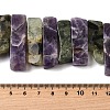 Natural Amethyst and Prehnite Beads Strands G-S386-D17-5