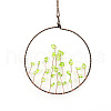Natural Green Aventurine Chip Copper Wire Wrapped Big Pendants HJEW-K046-01R-01-1
