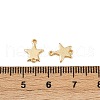 Brass Star Connector Charms KK-B137-09G-3