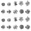 60Pcs 10 Styles Tibetan Style Alloy European Beads TIBE-CJ0001-26-1
