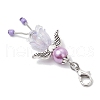 7Pcs Angel Acrylic & Glass Pearl Pendant Decorations HJEW-JM03361-5
