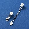 925 Sterling Silver Curb Chain Extender STER-G039-04D-S-2