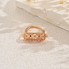Brass Pave Cubic Zirconia Geometric Finger Rings for Women OE9222-3-2