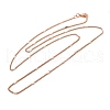2mm Rack Plating Brass Twisted Chain Necklaces for Women Men MAK-L044-61RG-1