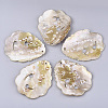 Electroplate Keshi Shell Pearl Big Pendants SHEL-T012-18-1
