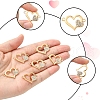 10Pcs Alloy Crystal Rhinestone Links/Connectors ALRI-FS0001-03G-2