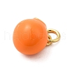 Brass Enamel Charms KK-P303-06B-G-2