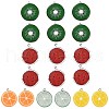 18Pcs 5 Colors Resin Pendants RESI-LS0001-09P-1