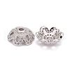 Eco-Friendly 6-Petal Flower Brass Micro Pave Cubic Zirconia Bead Caps ZIRC-M098-01P-FF-1