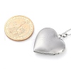 Anti-Tarnish 304 Stainless Steel Heart Locket Pendant Cable Chain Necklaces for Women NJEW-M050-04E-P-5