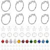  DIY Charm Adjustable Ring Making Kit DIY-NB0009-99-7