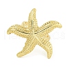 Starfish Brass Open Cuff Rings RJEW-U011-07G-2