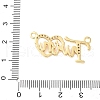 Brass Micro Pave Clear Cubic Zirconia Links KK-D357-03A-G-3