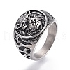 304 Stainless Steel Signet Rings for Men RJEW-O032-11AS-1