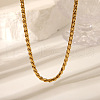 Stainless Steel Cuban Link Chain Necklaces for Women FI8814-2-2