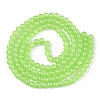 Baking Painted Imitation Jade Glass Round Bead Strands X-DGLA-Q021-6mm-09-2