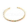 Colorful Cubic Zirconia Open Cuff Bangle BJEW-B054-18G-1