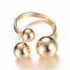Brass Cuff Finger Rings RJEW-T001-22KC-2