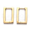 304 Stainless Steel Rectangle Huggie Hoop Earrings STAS-J033-10B-G-2