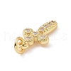 Brass Micro Pave Cubic Zirconia Charms KK-C012-41G-3