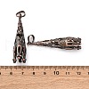 Brass Pendant Cabochon Settings KK-U074-06R-3