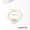 Brass Oval Link Bracelets LB3469-1-5