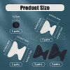 Gorgecraft 25 Pairs 5 Style Butterfly & Flat Round Anti-Slip Adhesive Soft Silicone Eyeglass Nose Pads FIND-GF0004-10-2