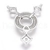 Brass Micro Pave Cubic Zirconia Pendants ZIRC-E124-21P-2